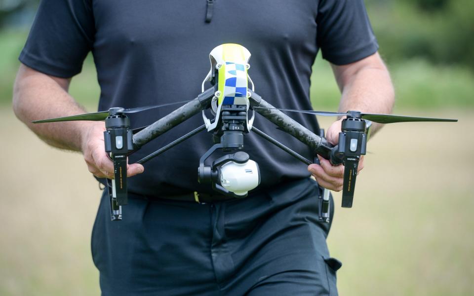 La société chinoise DJI fournit 230 des 337 drones exploités par 37 forces de police britanniques - PA Images / Alamy Stock Photo