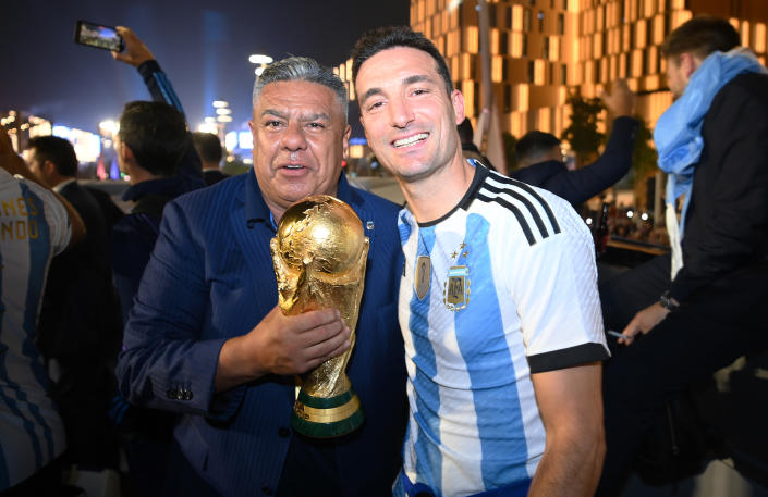 Tapia fue quien decidió confiar en Scaloni para dirigir al combinado argentino (Foto de: Michael Regan - FIFA/FIFA via Getty Images)