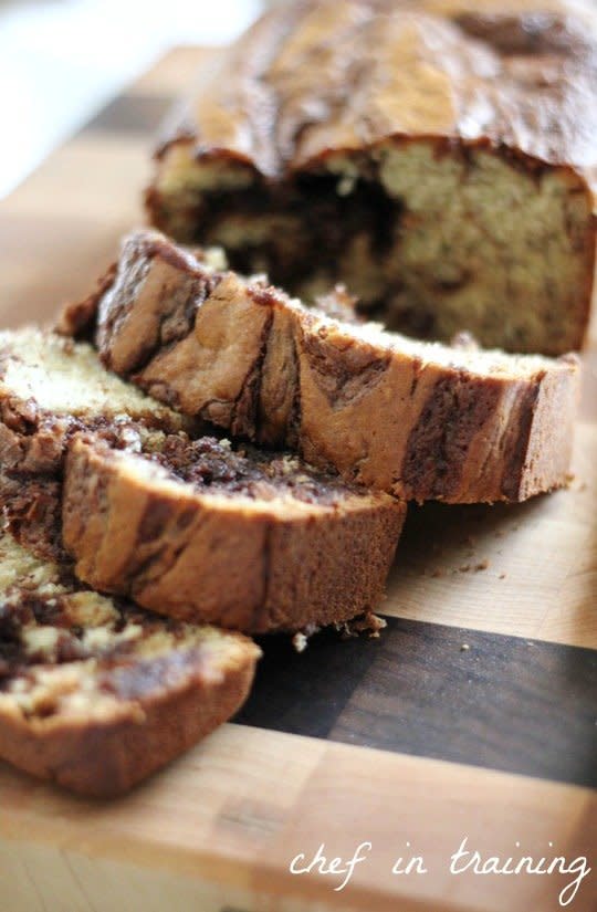 What can’t Nutella improve? <a href="http://www.chef-in-training.com/2011/10/nutella-banana-bread/" target="_blank">Get the recipe from Chef In Training here.</a>
