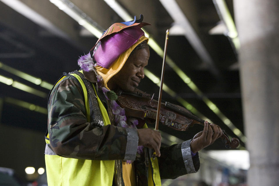 Jamie Foxx in <em>The Soloist</em>, 2009. (Photo: Dreamworks)