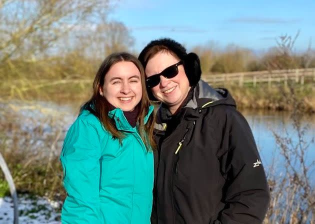 The author and her mother on a walk in December 2020. (Photo: Courtesy of Laura Purkess)