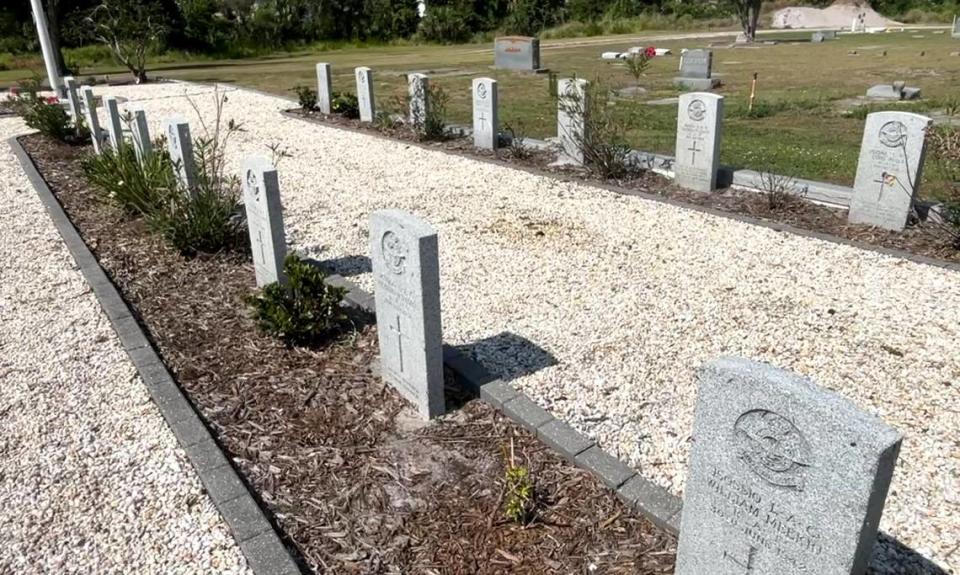 Twenty three British air cadets are buried in Arcadia.