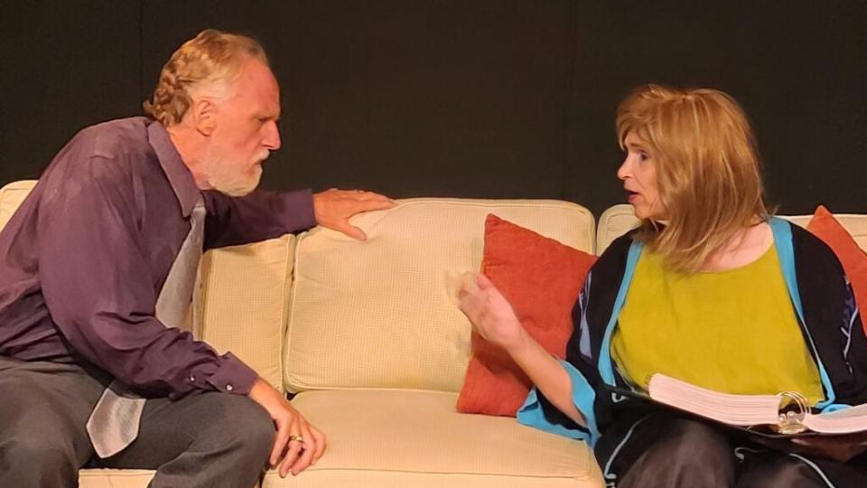 Edward Albee’s “Marriage Play” was one of the last productions at the Groves Cabin Theatre in the Inland Empire’s Morongo Valley. (Photo courtesy of the Groves Cabin Theatre)