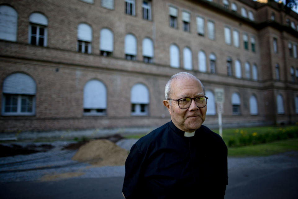 In this Nov. 29, 2013 photo, Jesuit Priest and theologian Juan Carlos Scannone poses for a portrait at the garden of the Colegio Maximo in Buenos Aires, Argentina. Scannone said he was targeted by the Junta because he promoted a non-Marxist “theology of the people” and worked with slum-dwellers in the city’s “misery villages.” He said Bergoglio not only defended him against criticism within the church, but personally delivered his writings for publication even when military was trying to find him. “It was risky,” Scannone said. “Bergoglio told me never to go out alone, that I take someone along so that there would be witnesses if I disappeared.” (AP Photo/Natacha Pisarenko)