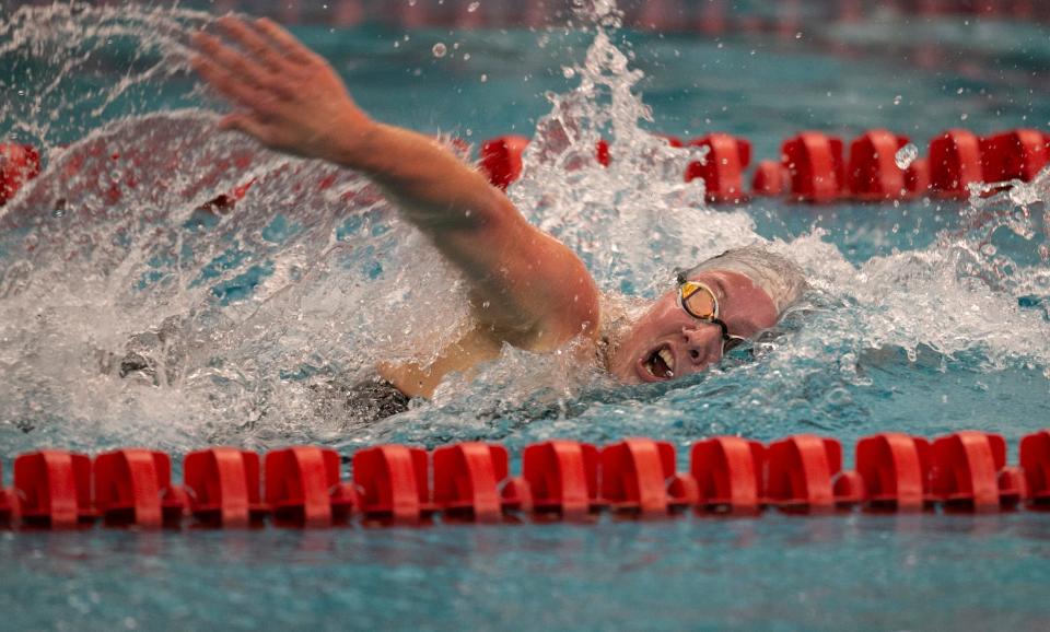 The 42nd annual Shore Conference Girls Swimming Championships takes place at Neptune Aquatic Center. 200 Yard Freestyle. Manasquan’s Sarah Eldridge takes first place. 
Neptune, NJ
Tuesday, February 2, 2022