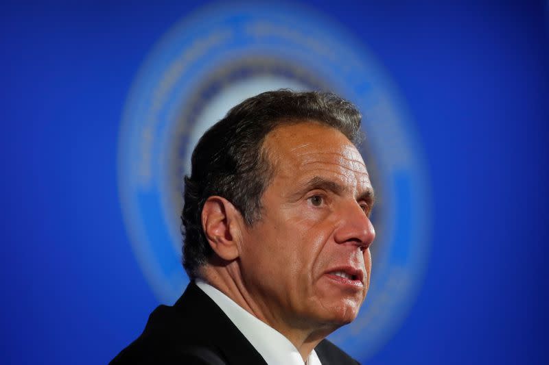 New York Governor Cuomo holds a briefing on the coronavirus response at the National Press Club in Washington