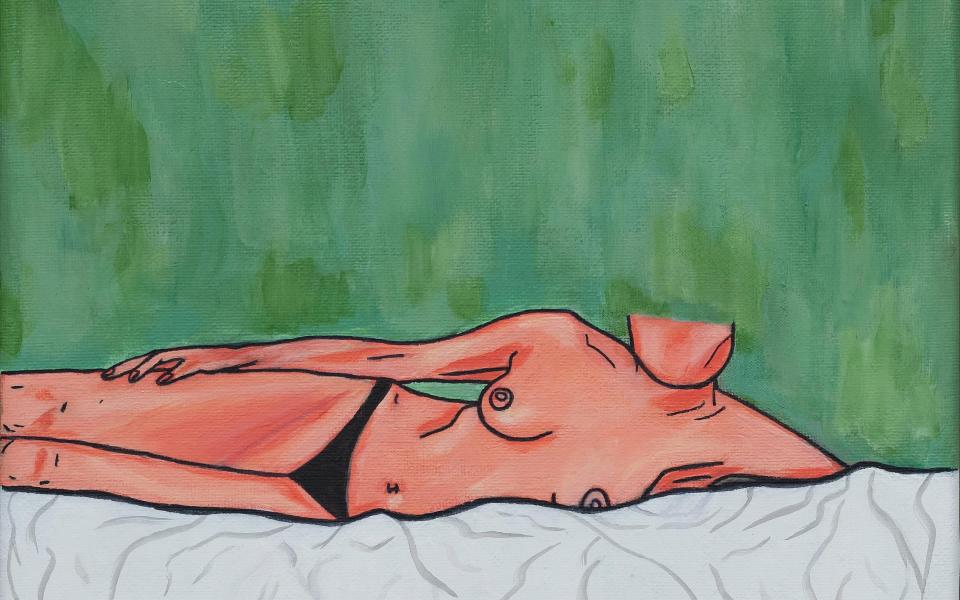 Aisling's finished nude portrait, which cost £40