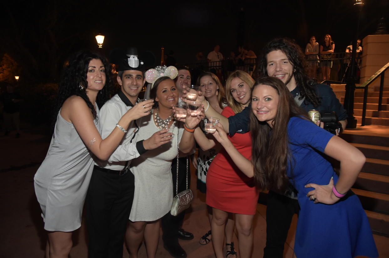 At our second reception, guests were treated to drinks, desserts and fireworks at EPCOT. (Photo: Rick Diamond)