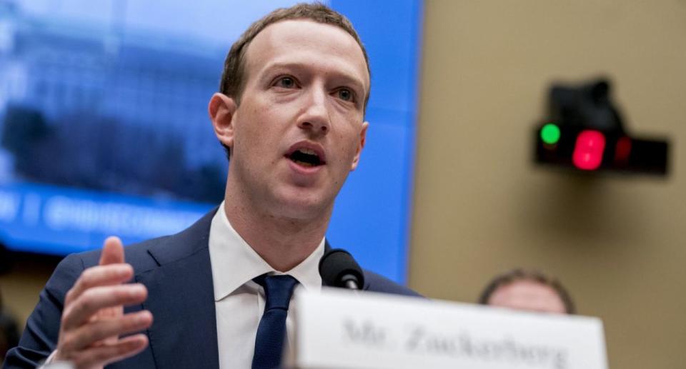Facebook CEO Mark Zuckerberg testified before a House Energy and Commerce hearing on Capitol Hill in Washington. (AP)