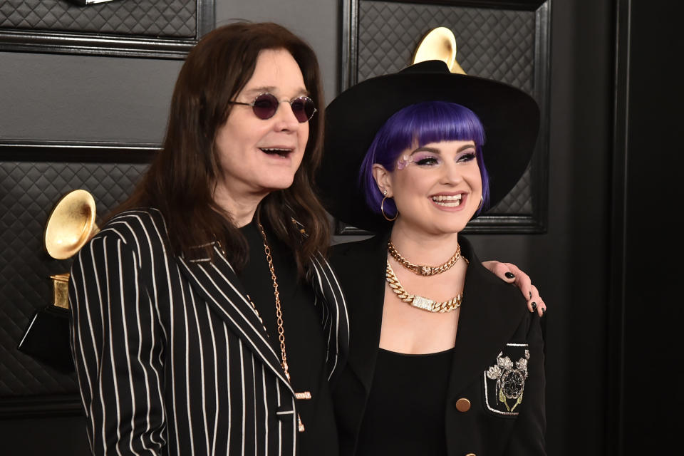 LOS ANGELES, CA - JANUARY 26: Ozzy Osbourne and Kelly Osbourne attend the 62nd Annual Grammy Awards at Staples Center on January 26, 2020 in Los Angeles, CA. (Photo by David Crotty/Patrick McMullan via Getty Images)