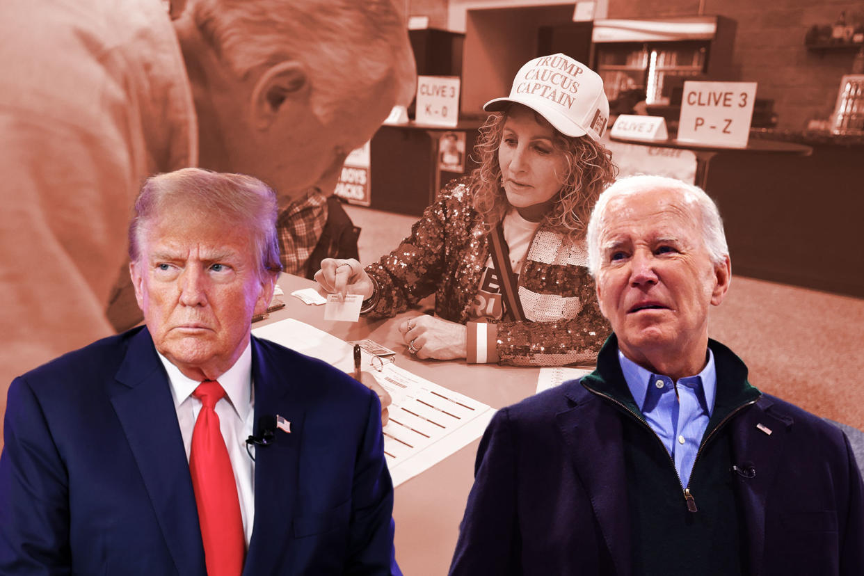 Donald Trump; Joe Biden; Iowa Caucus Photo illustration by Salon/Getty Images