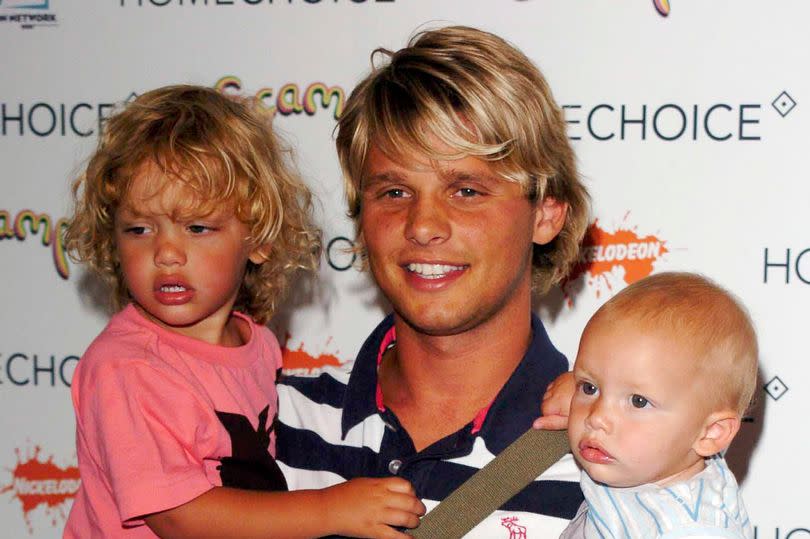 Jeff Brazier with sons Bobby and Freddie