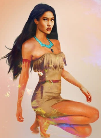 Pocahontas is working some Barbie-like proportions.