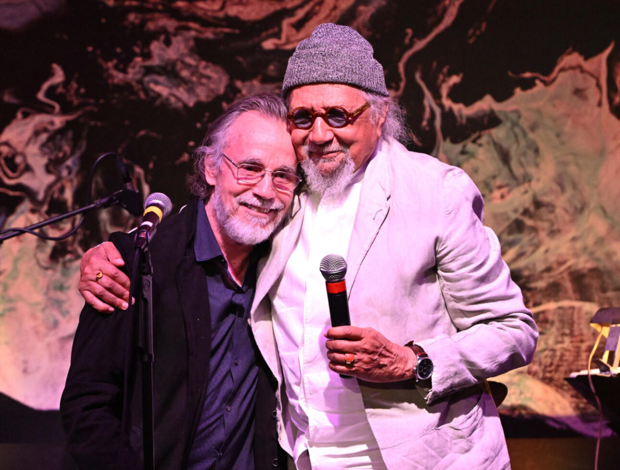 Jackson Browne and Charles Lloyd at Vibrato Grill Jazz on June 25, 2023 in Los Angeles. (Credit: Lester Cohen/Getty Images for JFA)