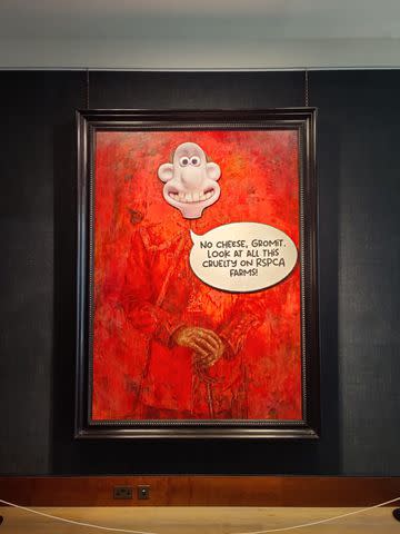 <p>Animal Rising</p> Animal Rising's action against Jonathan Yeo's portrait of King Charles on display at Philip Mould Gallery in London on June 11, 2024