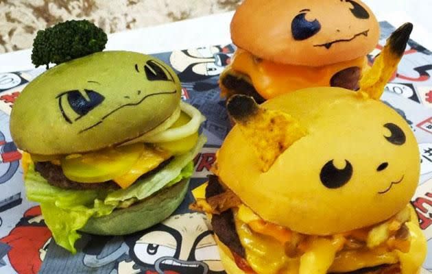 The three popular characters are available in burger form at the Sir John Young Hotel