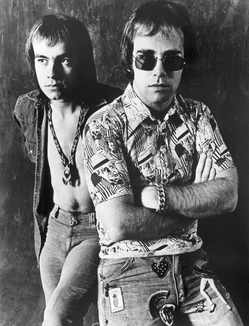 Bernie Taupin and Elton John in 1971. (Photo: Michael Ochs Archives/Getty Images)