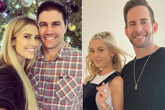 <p>Christina Hall/ Instagram; Heather Rae El Moussa/ Instagram</p> Christina Hall and Josh Hall alongside Tarek El Moussa, Heather Rae El Moussa