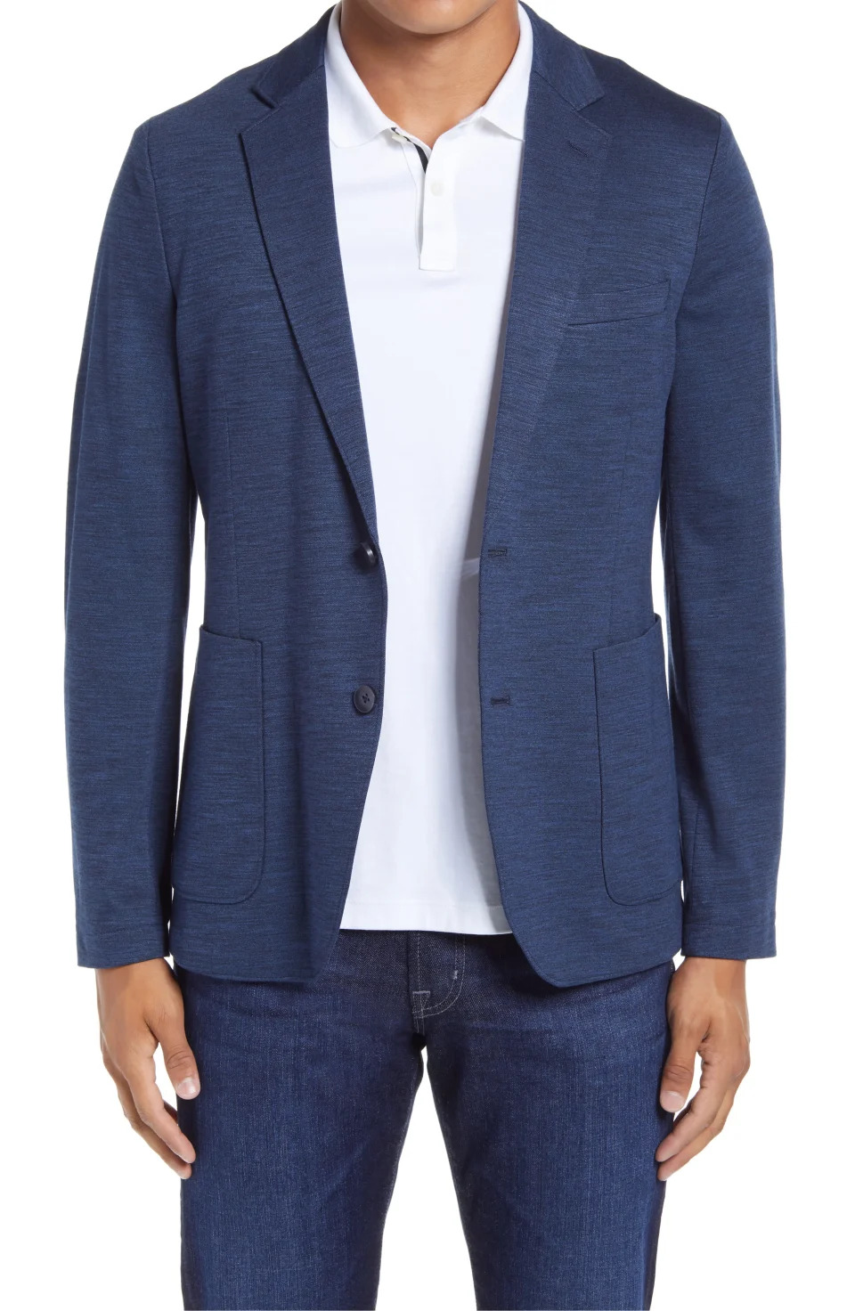 Nordstrom Men’s Shop X-Trim Fit Mélange Knit Sport Coat