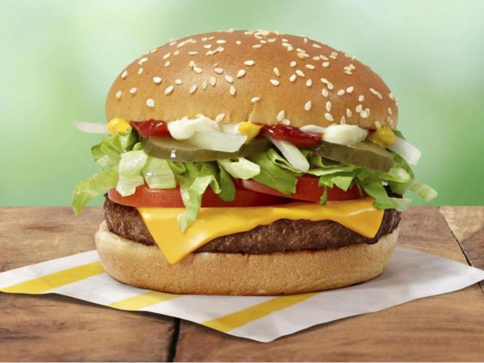 A McPlant, McDonald’s plant-based meat burger. McDonald’s will no longer offer the McPlant following an upcoming menu change (McDonald’s)