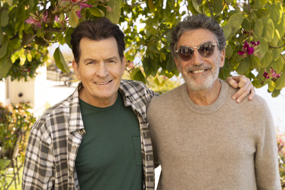 (L-R) Charlie Sheen and Chuck Lorre