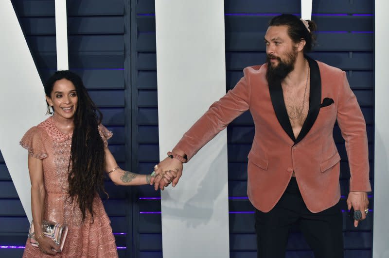 Lisa Bonet (L) and Jason Momoa attend the Vanity Fair Oscar party in 2019. File Photo by Christine Chew/UPI