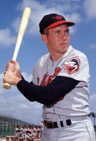 <p>SPX/Diamond Images via Getty</p> Brooks Robinson during spring training