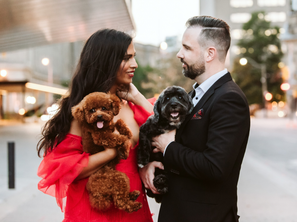 Pandit and her husband, Phil, and their two dogs. (Image submitted by Jamie Pandit) 