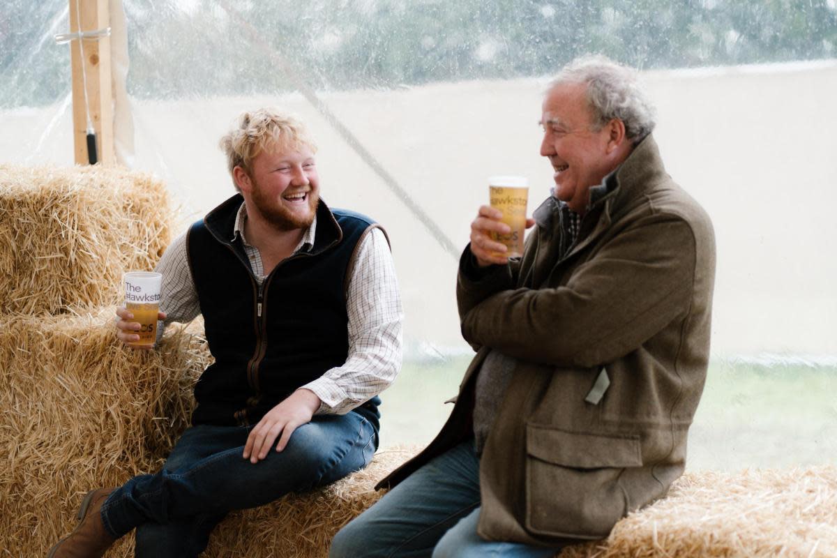 Kaleb Cooper and Jeremy Clarkson at the Hawstone Festival <i>(Image: Oxford Mail)</i>