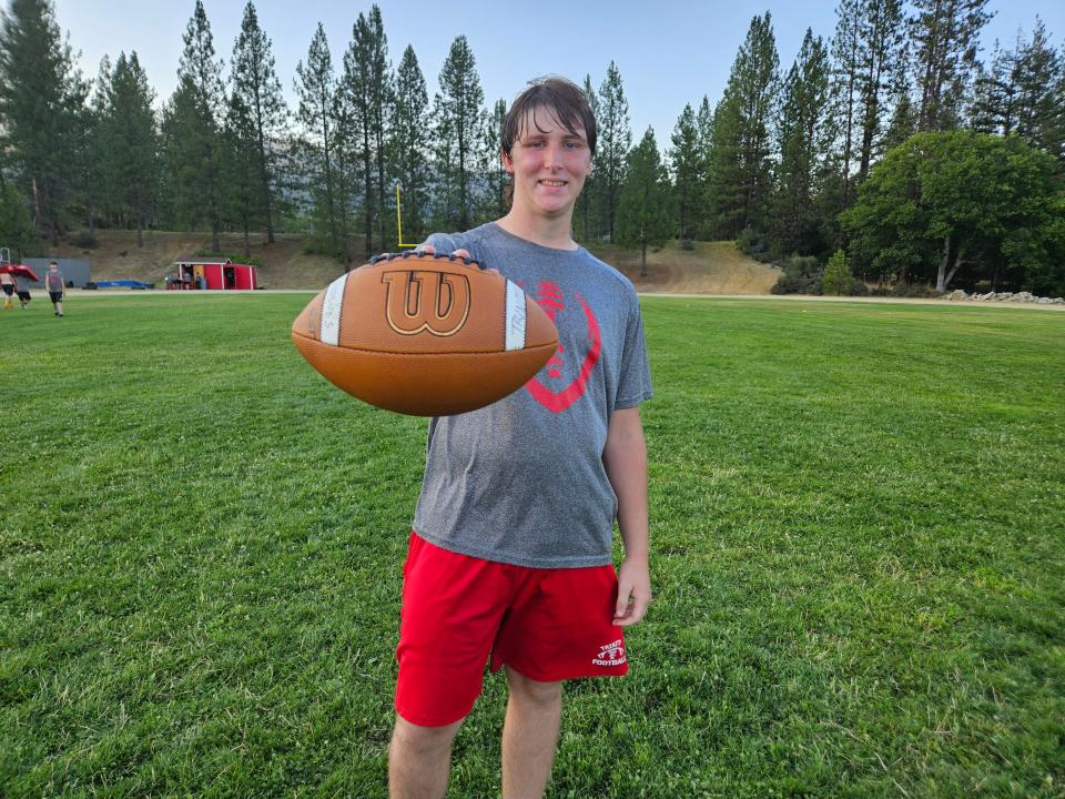 Trinity senior running back and linebacker Ty Moodie is the Wolves leading rusher and linebacker heading into 2023.