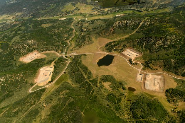 Oil and gas wells dot federal lands near De Beque, Colorado.