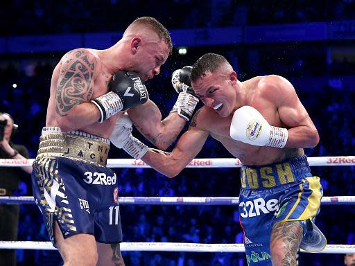 Josh Warrington dominates Carl Frampton in December 2018 (Getty)