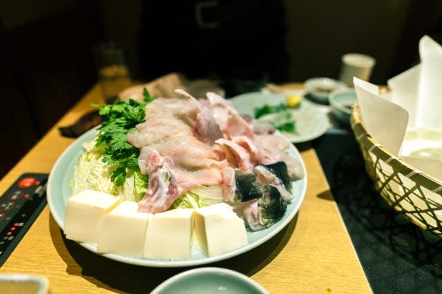 Fugu nabe, Tokyo, Japan.