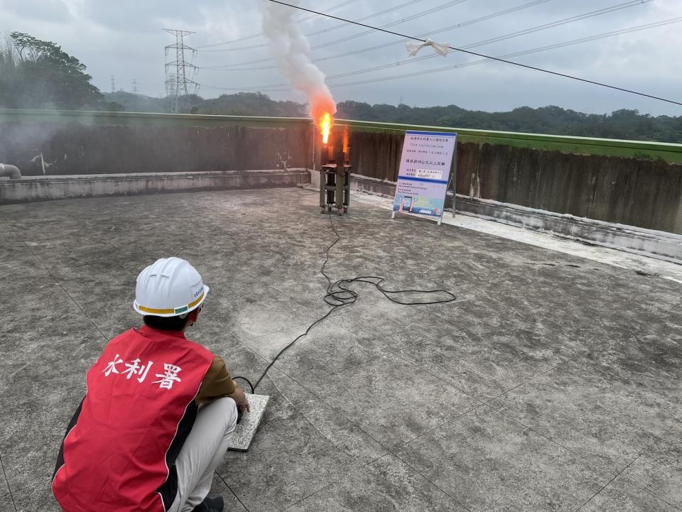 石門水庫今中午執行人工增雨作業。   圖：北水局／提供