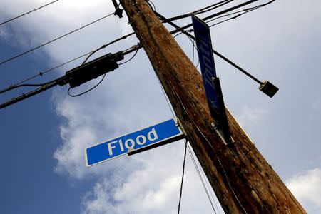 A street sign is seen in the Lower Ninth Ward neighborhood of New Orleans, Louisiana, July 31, 2015. REUTERS/Jonathan Bachman