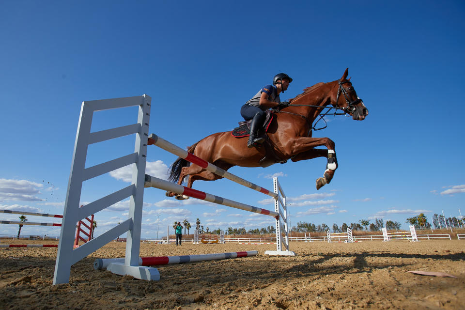 SEVILLE, SPAIN - JULY 07: Francisco Gavino of Spain trains ahead of Tokyo 2020 Olympics on July 07, 2021 in Seville, Spain. (Photo by Fran Santiago/Getty Images)