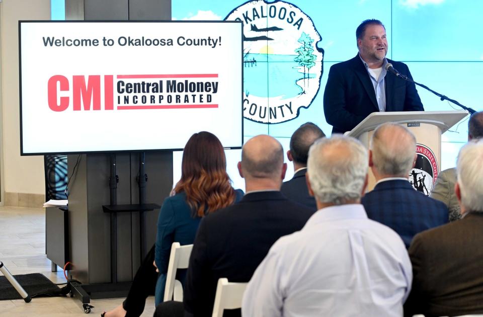 Central Moloney Inc. President and CEO Chris Hart talks about the company's plans to build a $50 million facility at the Shoal River Ranch Gigasite in Crestview.