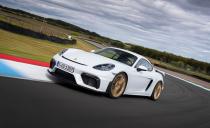 <p>The 2020 Porsche 718 Spyder and Cayman GT4 are the new top of the 718 model line and mark the return of the flat-six to Porsche's mid-engine lineup. With 414 horsepower, an 8000-rpm redline, and a six-speed manual as the only transmission option, they sell themselves.</p><p><a class="link " href="https://www.caranddriver.com/reviews/a28378422/2020-porsche-cayman-gt4-spyder-drive/" rel="nofollow noopener" target="_blank" data-ylk="slk:read the full review;elm:context_link;itc:0;sec:content-canvas">read the full review</a></p>