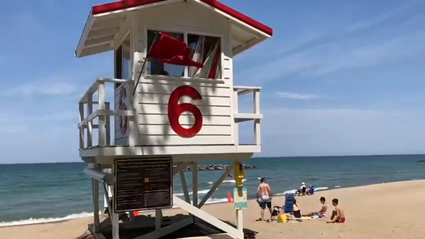 Swimming is not permitted Friday at Presque Isle State Park's Beach 6, shown in a 2023 file photo, due to elevated E. coli counts.