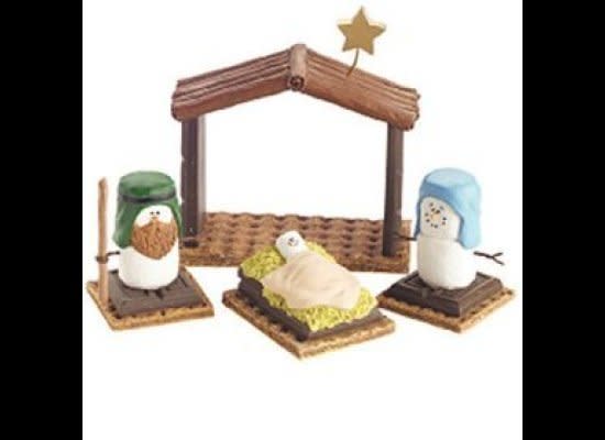 Oestreicher believes this nativity, which depicts Jesus and family as s'mores, is perhaps the worst nativity set he's seen.