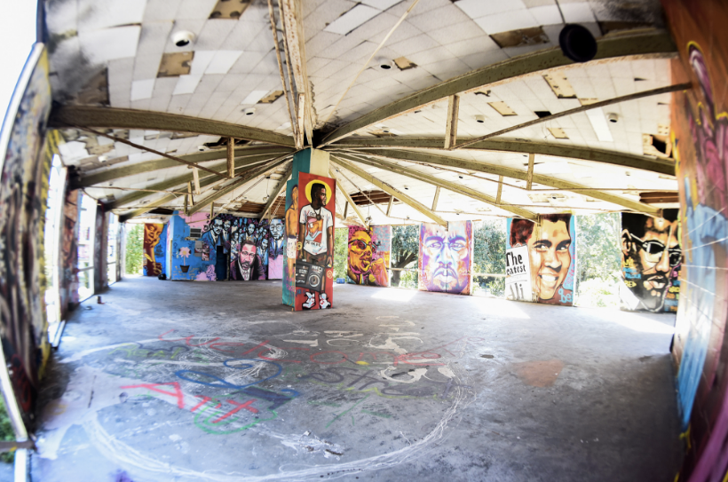 A look at artwork inside Brandan Odums' "Exhibit Be" (2014).