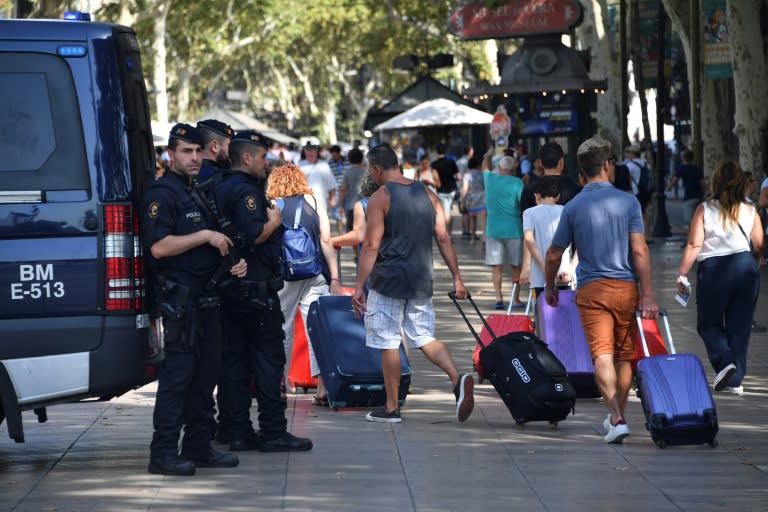 Security has been tightened after the van rampage on Barcelona's popular Las Ramblas boulevard