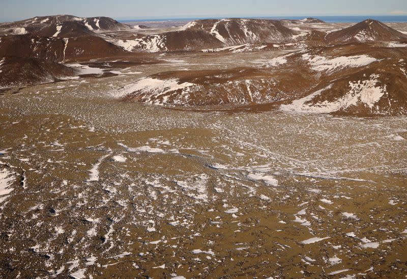 A view of the eruption site near Keilir