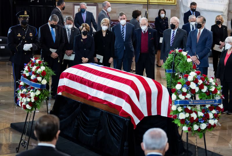 Former U.S. Senate majority leader Harry Reid lies in state in Capitol rotunda