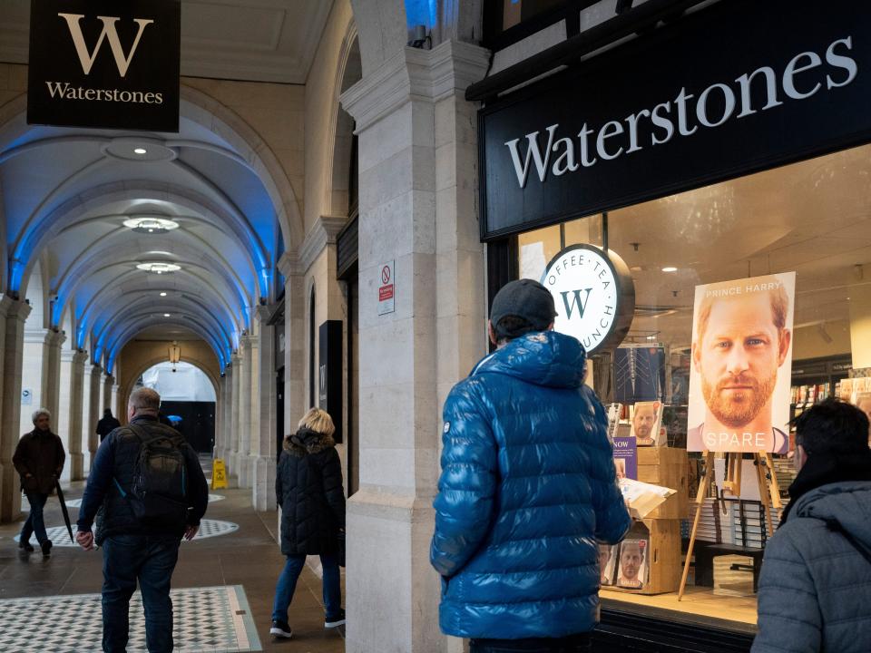 Waterstones store in central London