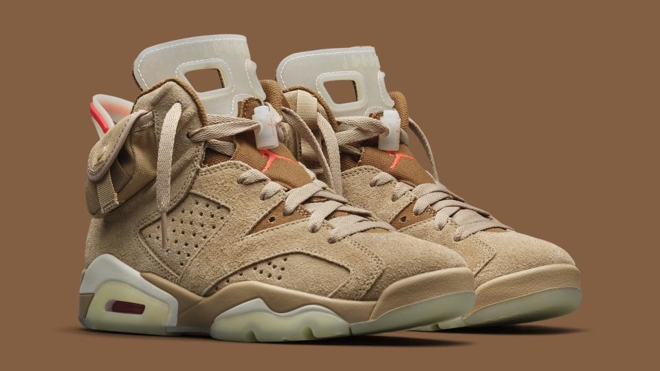 Travis Scott x Air Jordan 6 'British Khaki' DH0690-200 Pair