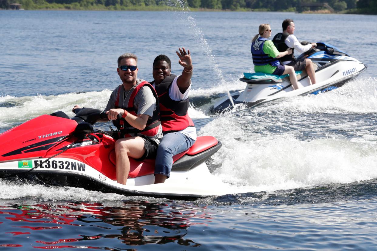 Participants had the opportunity to jet ski during SportsAbility, a program with the Florida Disabled Outdoors Association, at Maclay Garden State Park Saturday,  April 13, 2019. 