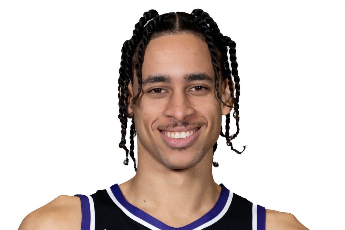 Sacramento Kings center Chance Comanche poses during the NBA basketball team's media day in Sacramento, Calif., Monday, Oct. 2, 2023 (Copyright 2023 The Associated Press. All Rights Reserved)