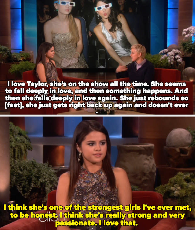 selena saying that taylor is the strongest woman she's met