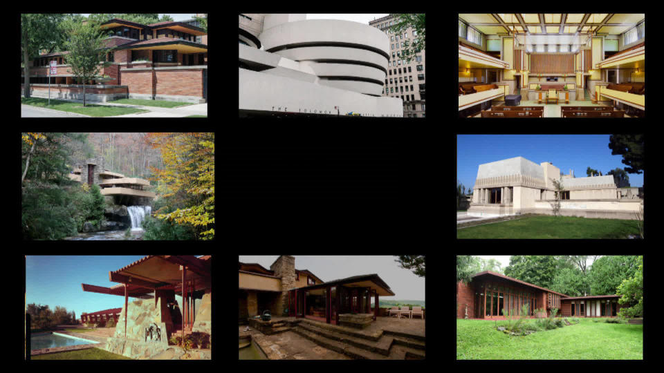 Eight examples of early 20th century architecture by Frank Lloyd Wright.  / Credit: CBS News
